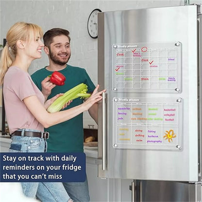 2pcs Magnetic Fridge Planner Set